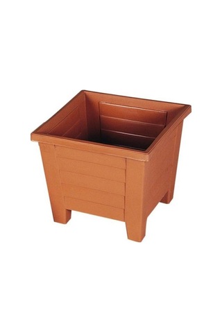 Omnipazar Sy-5846 Dekoratif Plastik Kare Ayaklı Saksı 7 Lt Kiremit 6 Adet