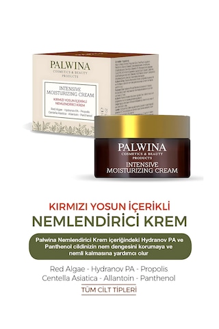 Palwina Cosmetics Kırmızı Yosun İçerikli 72 Saat Etkili Nemlendirici Krem 50 ML