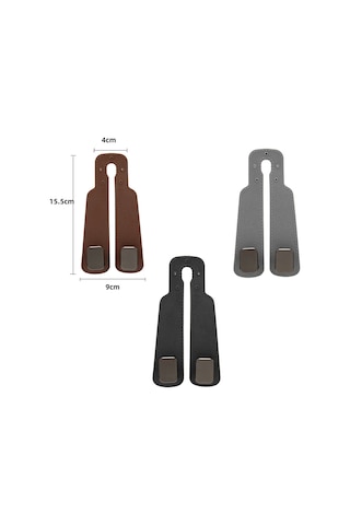 Kangvka Araba Sandalye Arka Çift Kanca - Telefon Tutucu Ve Saklama Fonksiyonu - Gizli Depolama - Yumuşak Silikon - Tekli Paket - Açık Kahverengi