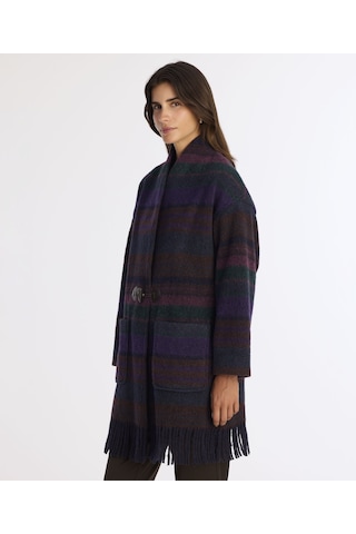 Yargıcı Geniş Şal Yaka Uzun Kol Palto 25kkpl5010x 049 Mor