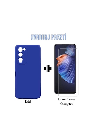 Tecno Camon 18/ 18t/ 18p Kılıf Esnek Soft Tasarım Kılıf Ve Nano Ekran Koruyucu Col177206-pembe