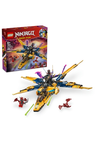 LEGO® NINJAGO® Ras ve Arin'in Süper Fırtına Jeti 71833 - 8 Yaş ve Üzeri Çocuklar için 3 Ninja Minifigürü İçeren Oyuncak Yapım Seti (510P)
