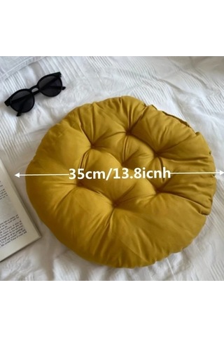 Trendooze Morandi Renkli Basit Yuvarlak Minder, Kahverengi Kahve Rengi Kahve Rengi