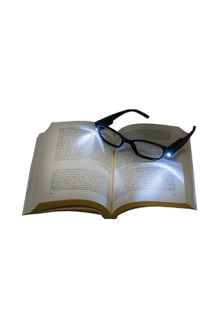 Led Kitap Gözlüğü Okuma Lambası Işıklı Camsız Panel   Şeklinde