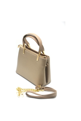 Armine 351 Kadın Deri Çanta Siyah - Altın