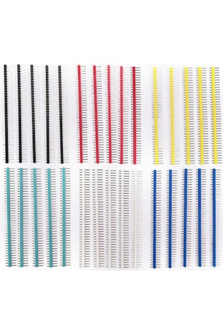 Alkatronik-30 Adet 40 Pin Erkek Header Seti 6 Renkli 2.54Mm Kırılabilir