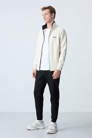 Tommy Life Hugo Bej - Siyah Jogger Erkek Eşofman Takım - 85198 Siyah - Krem Krem - Siyah
