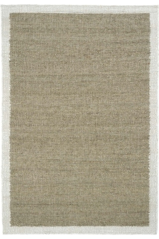 Cool Halı Wool 01 Natural Yün Halı Jüt Halı Yolluk El Dokuma Jüt Kilim Hasır Halı Bohem El Halısı Otantik Halı Haki - Krem