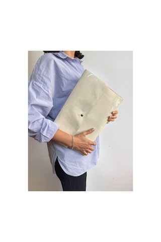 Ledcase 13.3-14 Inch Bilgisayar Evrak Çantası 36x24cm Krem Krem
