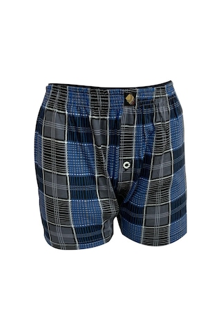 Jojoboy Polo Erkek Mavi-Siyah-Sarı Desenli Boxerdon 2 Li