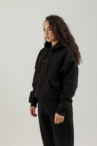 Airlife Bolder Fz.7 Kanguru Cepli Kadın Kapüşonlu Sweatshirt Siyah