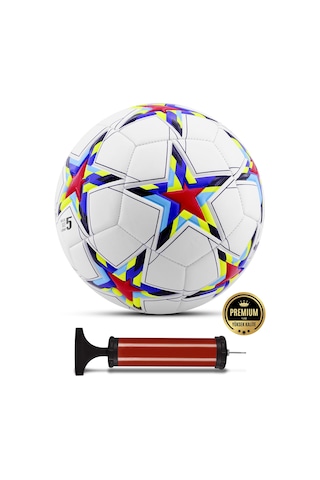 Telvesse Futbol Topu Şampiyonlar Ligi Pompalı Sert Zemin Halı Saha Futbol Topu No:5 Kırmızı 034 Kırmızı