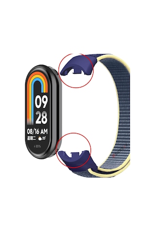 Xiaomi Mi Band 9 İle Uyumlu Hasır Nylon Akıllı Bileklik Kordon - Saat Kordonu