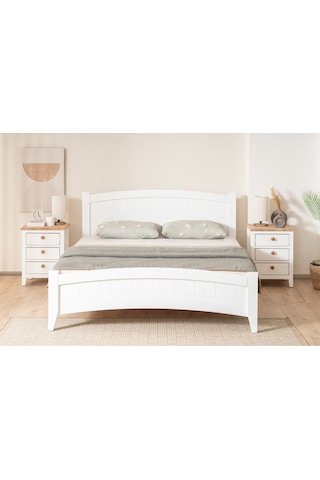 Karya Modern İnci Beyaz Çift Kişilik Karyola