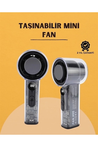 Yüksek Verimli Soğutmalı El Fanı 100 Seviye Hız Kontrolü 6 Saat Pil Ömrü