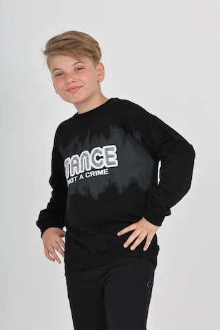 Toontoy Kids Toontoy Erkek Çocuk Stance Baskılı Sweatshirt Siyah