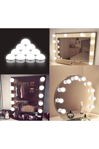 10 Lu Makyaj Masası Banyo Aynası Aydınlatma Hollywood Tarzı Led L