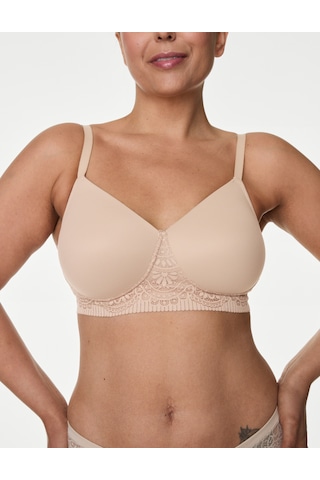 Marks & Spencer Body Soft:trade Mark: Dantel Detaylı Balensiz Pamuklu Ameliyat Sonrası Sütyeni Pembe