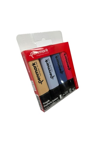 Penmark Fosforlu Kalem 4'lü Asetat Karışık Renk Tropik 86831817113227 Hs-505-4t 709704 Çok Renkli