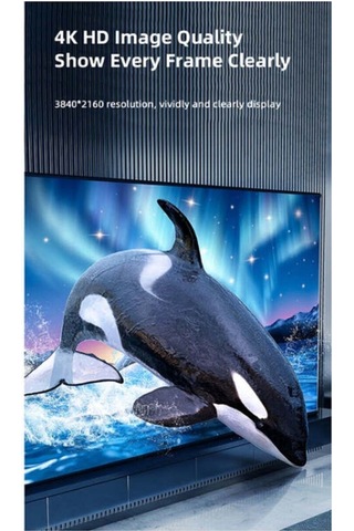 Usams Sj529 Hdmı To Hdmı 2.0 Kablo 4k Hd Örgü Altın Uç Siyah 3mt