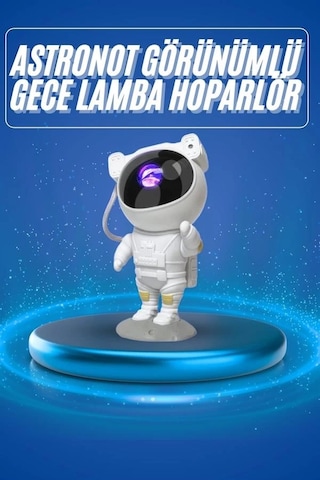 Mey İthalat Projeksiyon Astronot Lamba Speaker Sevimli Astronot Bluetooth Hoparlör