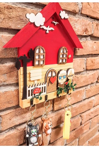 Kırmızı İsme Özel Anahtarlık 27 X 27