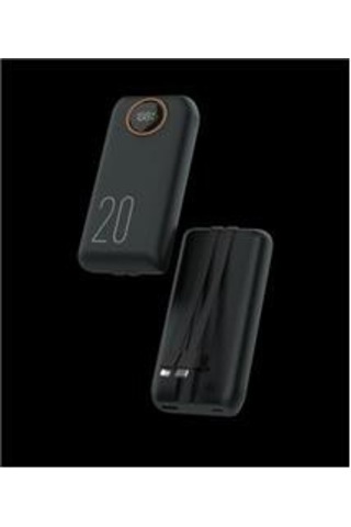 Snapron Snp-3013 20.000 Mah Lcd Ekran Dahili Kablolu 22.5w Hızlı Şarj Powerbank