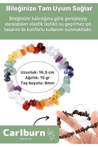 Premium Başak Burcu Enerjisini Yükselten Doğal Taş Bileklik Başak Burçları Burç Unisex Bileklik Çok Renkli