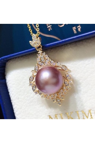 Lüks Doğal Büyük Parçacık Mor Inci Kolye Kolye Basitlik Zarif Atmosfer Klavikula Zinciri Moda Tüm Maç Altın - Beyaz