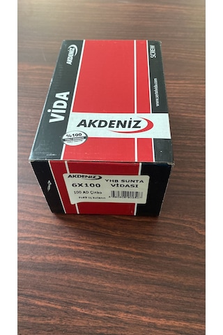 Akdeniz 6 x 100 100 Adet Akdeniz Sunta Vidası