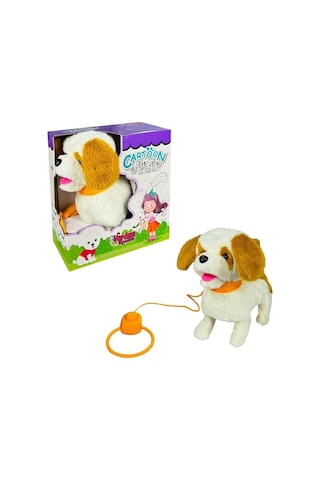 Pft-b019 Peluş Tasmalı Yürüyen Köpek -vardem Oyuncak