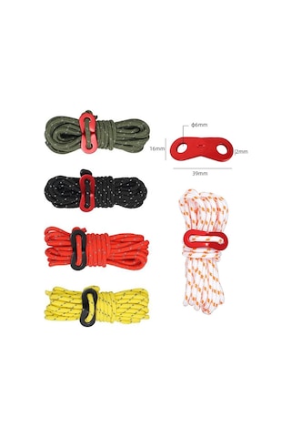 4 Adet / Set Cls Açık Kamp Yansıtıcı Rüzgar Geçirmez Kamp Destek Çubuğu Sarı