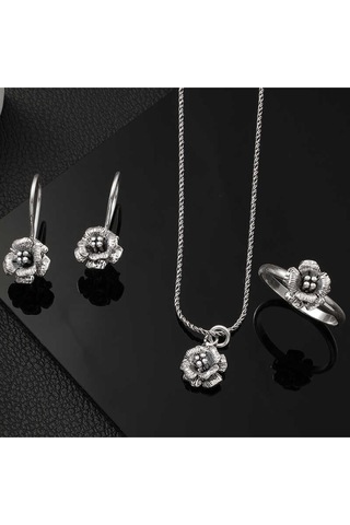 Casera's Gümüş Gül Kadın Set Csr2185171 Gümüş