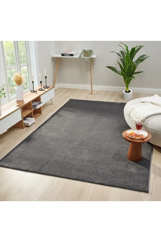 Halı Sepeti Seyran Bali 4005 Yumuşak Dokulu Shaggy Halı Salon Oturma Odası Halısı - Antrasit Antrasit