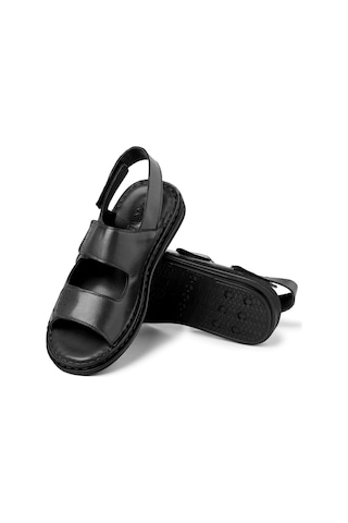 Luas Hakiki Deri Erkek Sandalet, Hakiki Deri Sandalet, Ortopedik Taban Sandalet