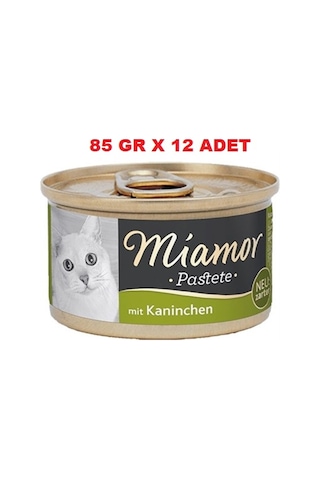 Miamor Pastete Tavşanlı Kedi Konservesi 12 x 85 G