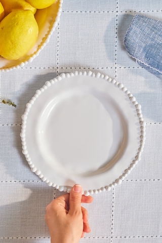 Karaca Perla Melamin Pasta Tabağı 23 cm Beyaz