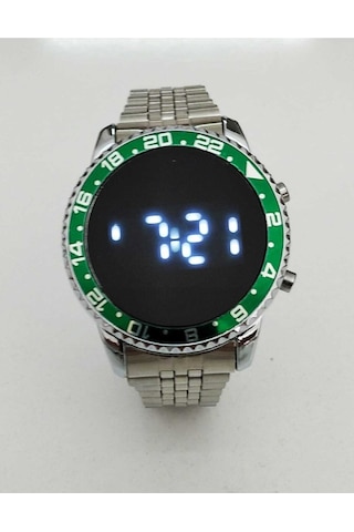 Rolex Model Hareketli Kadran Gümüş-yeşil Saat Gümüş-yeşil - 96538797 Çok Renkli