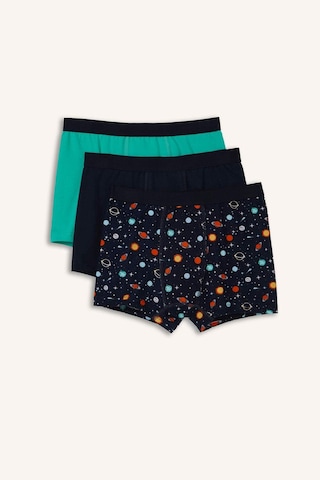 Defacto Desenli 3lü Boxer Set Erkek Çocuk E3367a826hsnv135 Lacivert-nv135