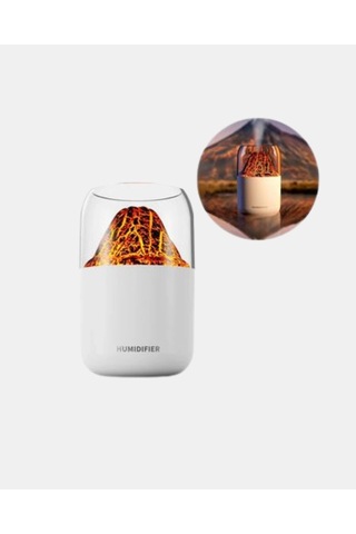 280ml Alev Işıklı Ultrasonik Hava Nemlendirici Sessiz Ve Usb Şarjlı -