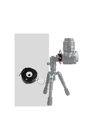 Sones Bexın Qj07 360 Derece Dönebilen Panoramik Klips Tutucu Pan/tilt Tripod Hızlı Çıkarma Plakası