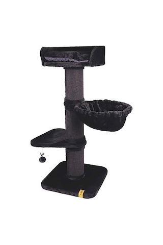 M-pets Panther Premium Nido Kedi Tırmalama Ağacı Siyah 55x55x130 Cm 244-54038.01