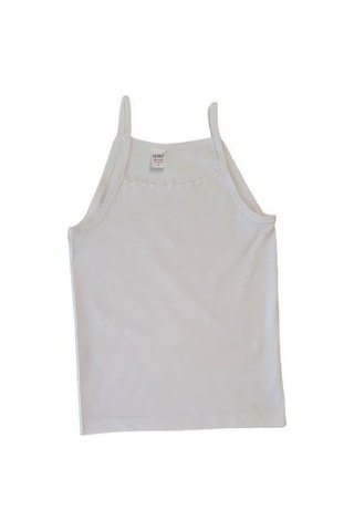 Fistolu Kız Çocuk Atlet - Sdf Beyaz