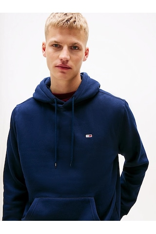 Tommy Hilfiger Tjm Reg S Flag Hoodıe Erkek Mavi Sweatshirt - Dm0dm20742