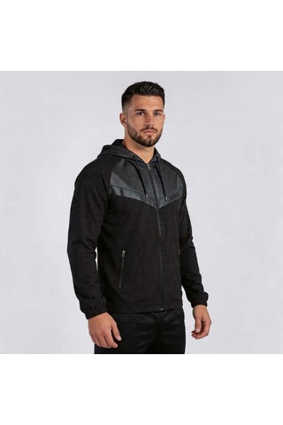 Siyah Joma Erkek Günlük Sweatshirt Kapşonlu Full Zip Style 4241305