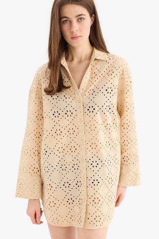 DeFacto Regular Fit Pamuklu Brode Plaj Gömleği-Fall in Love C0506AX25SMBG387