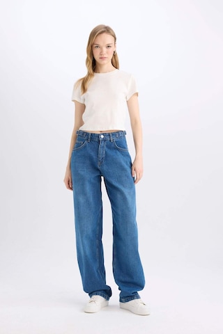 DeFacto Baggy Fit Yüksek Bel Uzun Jean Yıkamalı Pantolon E2156AX24WNNM34