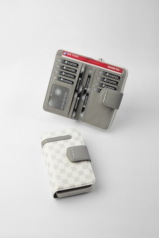 Cengiz Pakel Monogram Kadın Orta Boy Cüzdan 65256Mp Beyaz- Beyaz