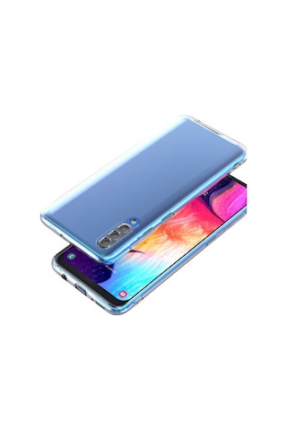 Samsung Uyumlu A50 Kilif Seffaf Silikon Kamera Korumali 3D Tipali 391753922