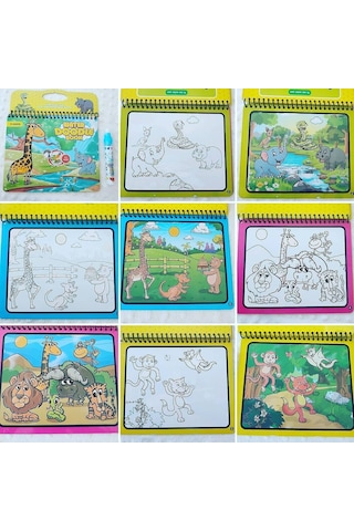 Water Doodle Book Sihirli Boyama Kitabı 4 Sayfa